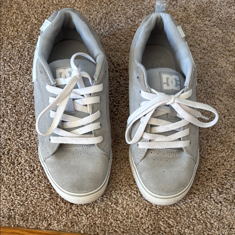 DC Gray and White Sneakers